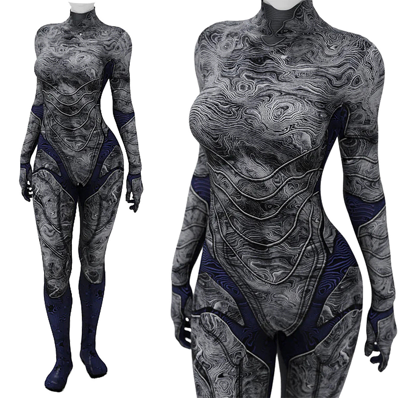 Female Blue Beetle Costume - Undersuit Female Blue Beetle Cosplay