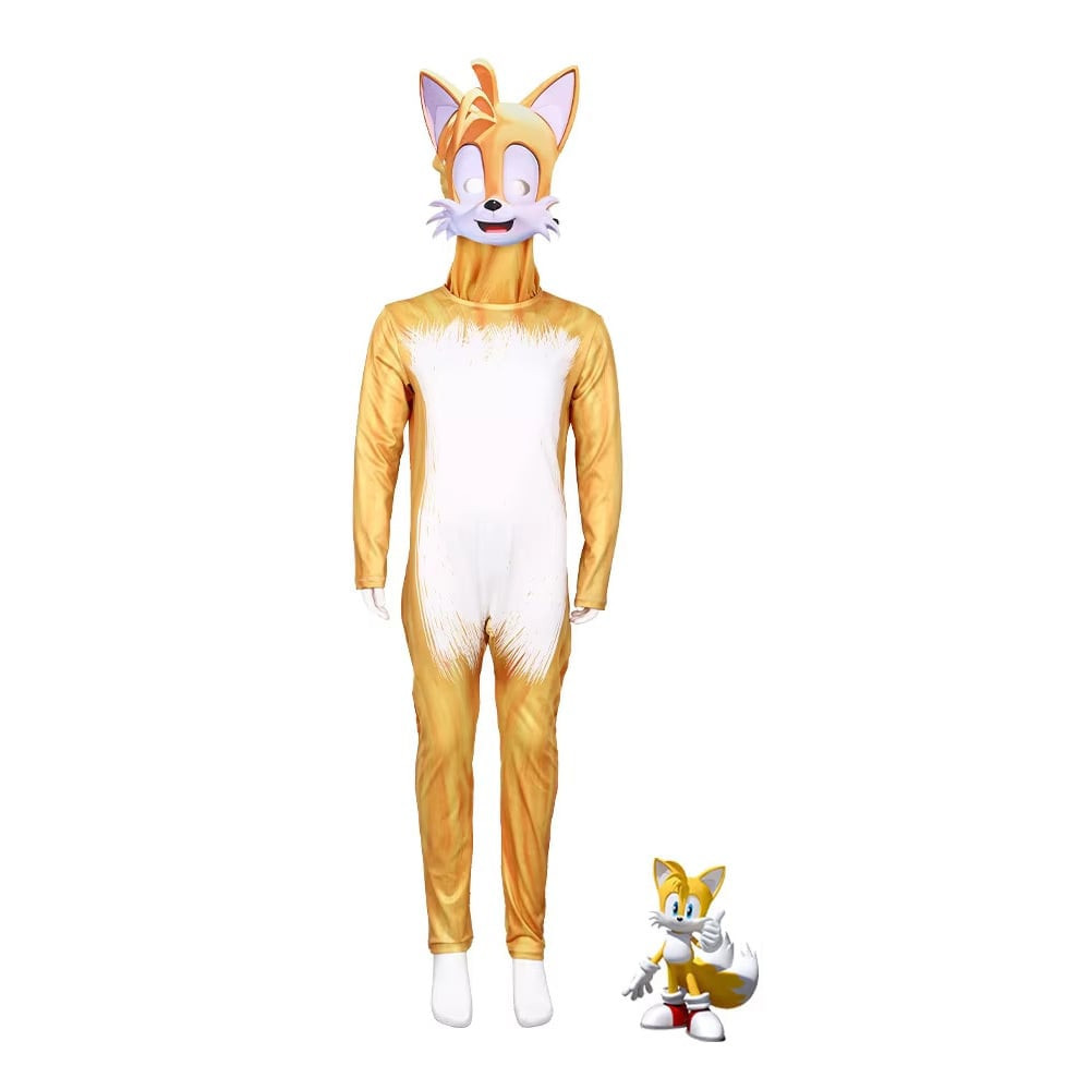 Sonic the Hedgehog Tails Costume - Bodysuit Mask Tails Cosplay