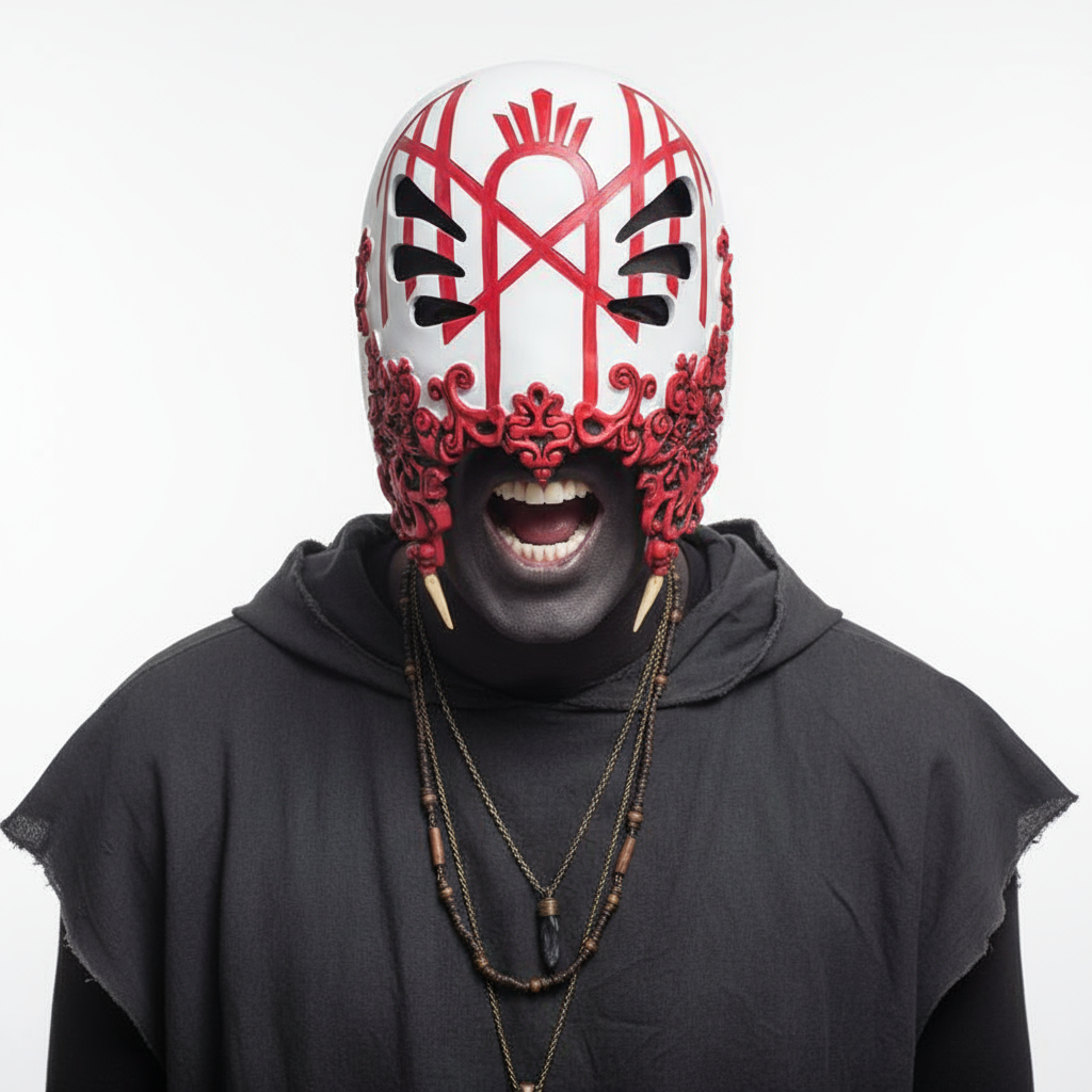 Sleep Token Vessel Mask Prop - White Red Sleep Token Cosplay Costume Mask