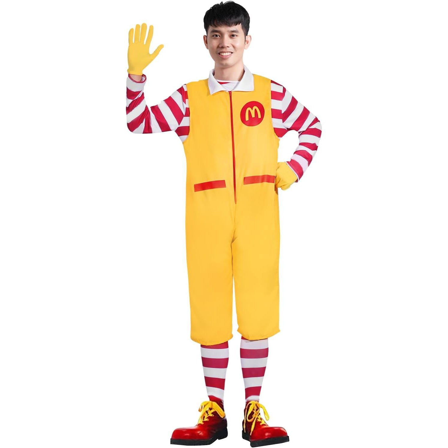 Ronald McDonald Cosplay Costume - Bodysuit Gloves Set Ronald McDonald Cosplay