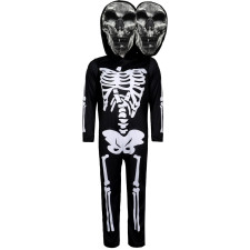 Kids Two Headed Skeleton Costume - Bodysuit Mask White Skeleton Cosplay