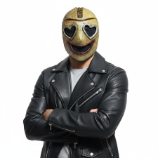 Heart Eyes Killer Mask Prop - Halloween Horror Killer Cosplay Costume Mask