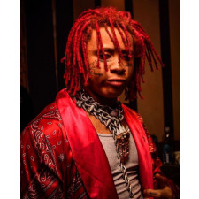 Lil Pump Trippie Redd Wig - Red Dreadlocks Wig Lil Pump Trippie Redd Cosplay Costume