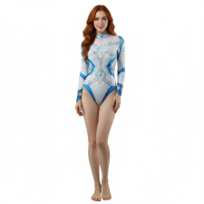 Marvel Rivals Emma Frost Default Style Swimsuit Costume - White Bodysuit Emma Frost Cosplay