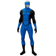 Invincible Omni-Mark Markus Sebastian Grayson Costume - Blue Black Bodysuit Mask Omni-Mark Cosplay