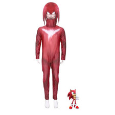 Sonic the Hedgehog Knuckles Costume - Bodysuit Mask Knuckles Cosplay