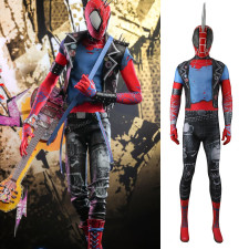 Spider-Man Across the Spider-Verse Spider-Punk Costume - Bodysuit Mask Set Spider Punk Cosplay