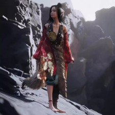 Black Myth: Wukong Ping Ping Costume - Fur Pants Set Ping Ping Cosplay