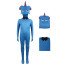 Palworld Depresso Costume - Blue Bodysuit Mask Set Depresso Cosplay