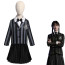 Wednesday Addams Costume - Girls Black School Uniform Nevermore Academy Wednesday Cosplay