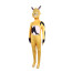 Palworld Grizzbot Costume - Yellow Bodysuit Mask Set Grizzbot Cosplay