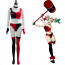Harley Quinn Animated Series Harley Quinn Costume - Red Black Crop Top Short Set Harley Quinn Cosplay