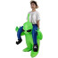 Kids Riding Green Alien Inflatable Costume - Riding Green Alien Cosplay