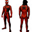 Marvel Blood Spider Jeffrey Calvert Costume - Red Black Bodysuit Mask Blood Spider Cosplay