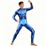 Male X-Ray Skeleton Halloween Costume - Blue X-Ray Bodysuit Skeleton Cosplay
