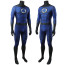 The Fantastic Four Mister Fantastic Costume - Muscle Pattern Navy Bodysuit Mr Fantastic Cosplay