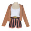 One Piece Jewelry Bonney Costume - Brown Jacket Shirt Shorts Set Jewelry Bonney Cosplay