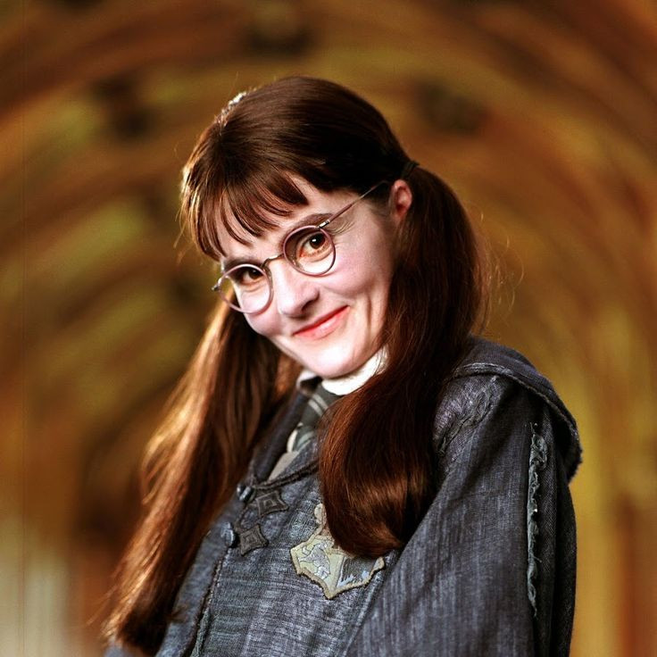 Harry Potter Moaning Myrtle Wig - Brown Long Pigtails Hair Wig Myrtle Cosplay Costume