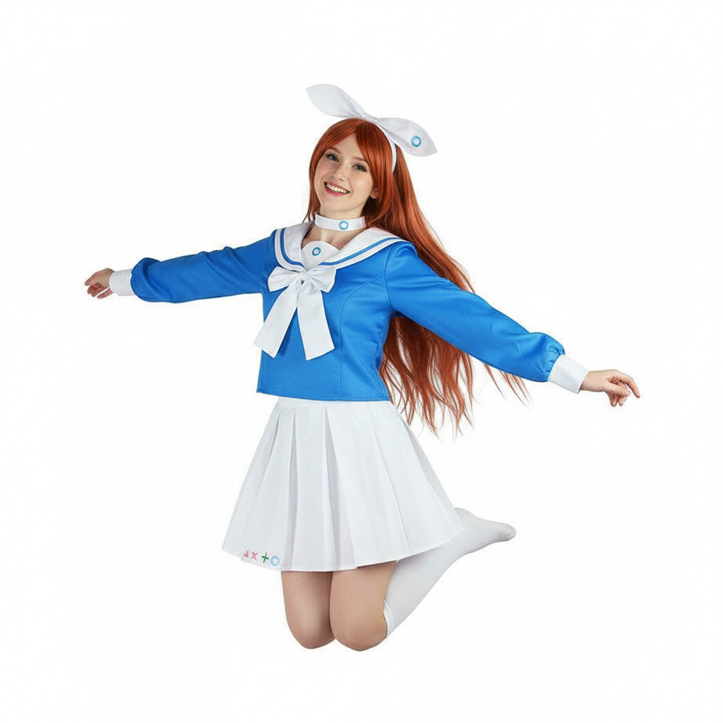 Blue Archive Arona Costume - Blue Shirt Skirt Arona Cosplay