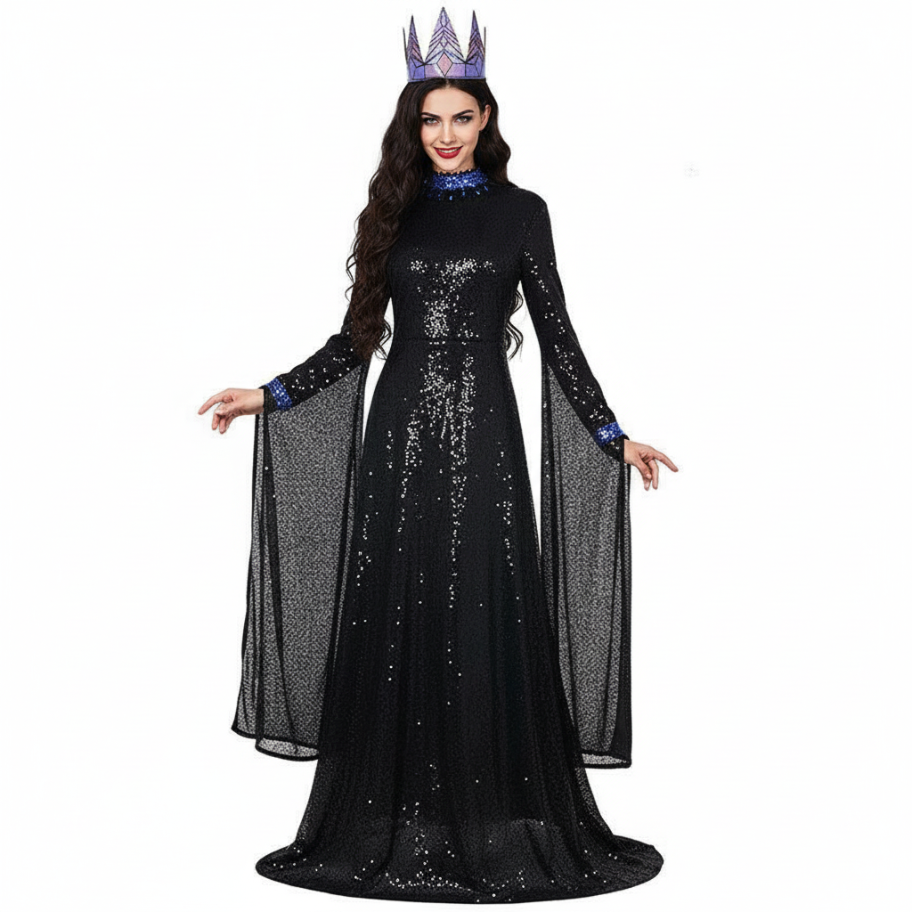 Snow White 2024 Evil Queen Costume - Black Dress Evil Queen Cosplay