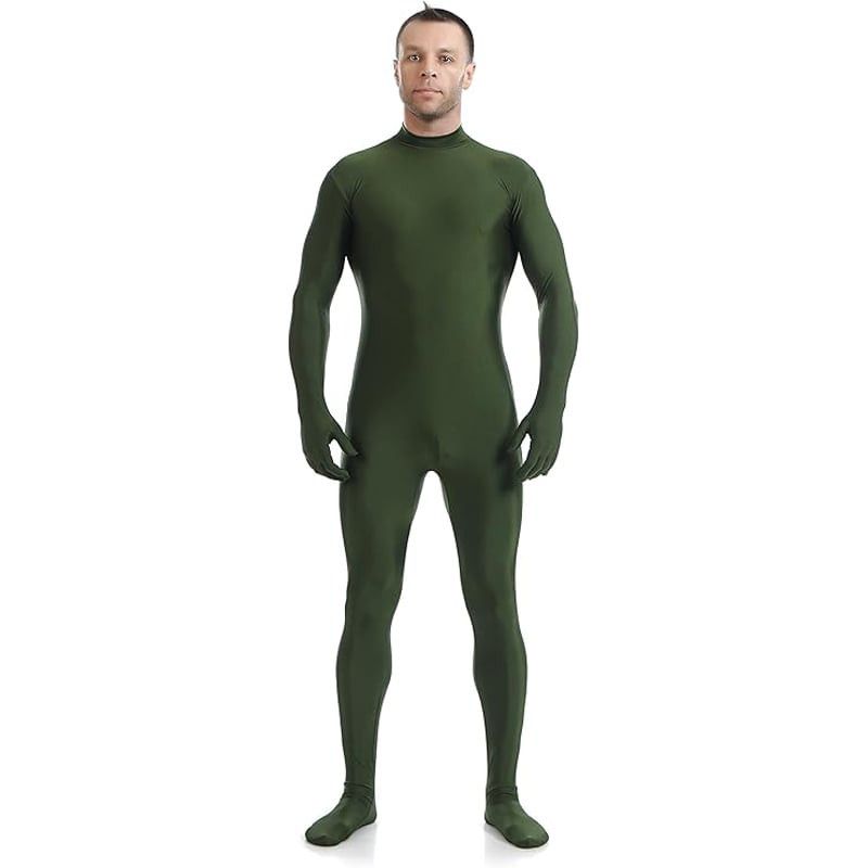 Dark Green Full Body Suit Costume - Fullsuit Dark Green Full Body Suit Cosplay