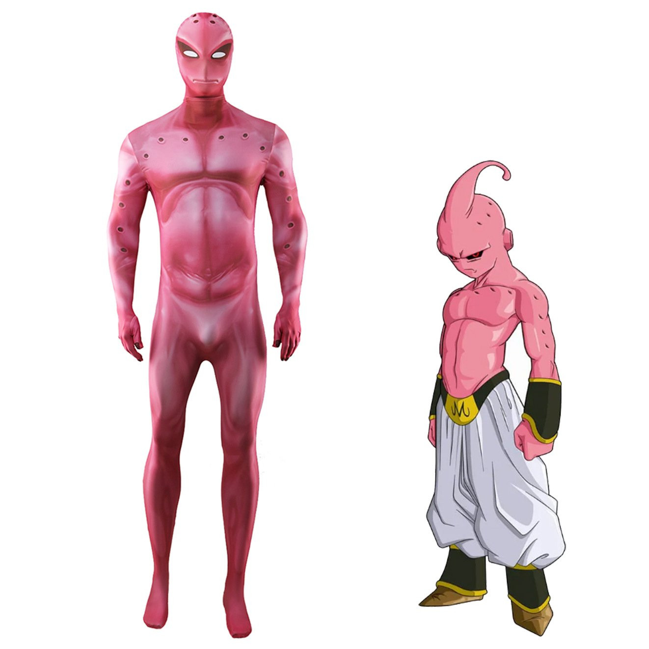 Dragon Ball Z Kid Buu Costume - Bodysuit Mask Set Kid Buu Cosplay