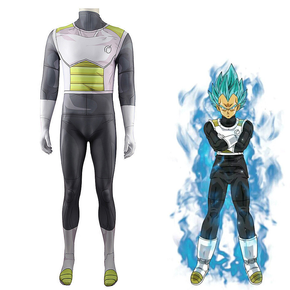 Dragon Ball Z Vegeta Costume - Grey Bodysuit Vegeta Cosplay