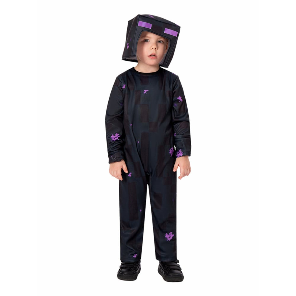 Kids Minecraft Enderman Costume - Hat And Suit Set Enderman Cosplay