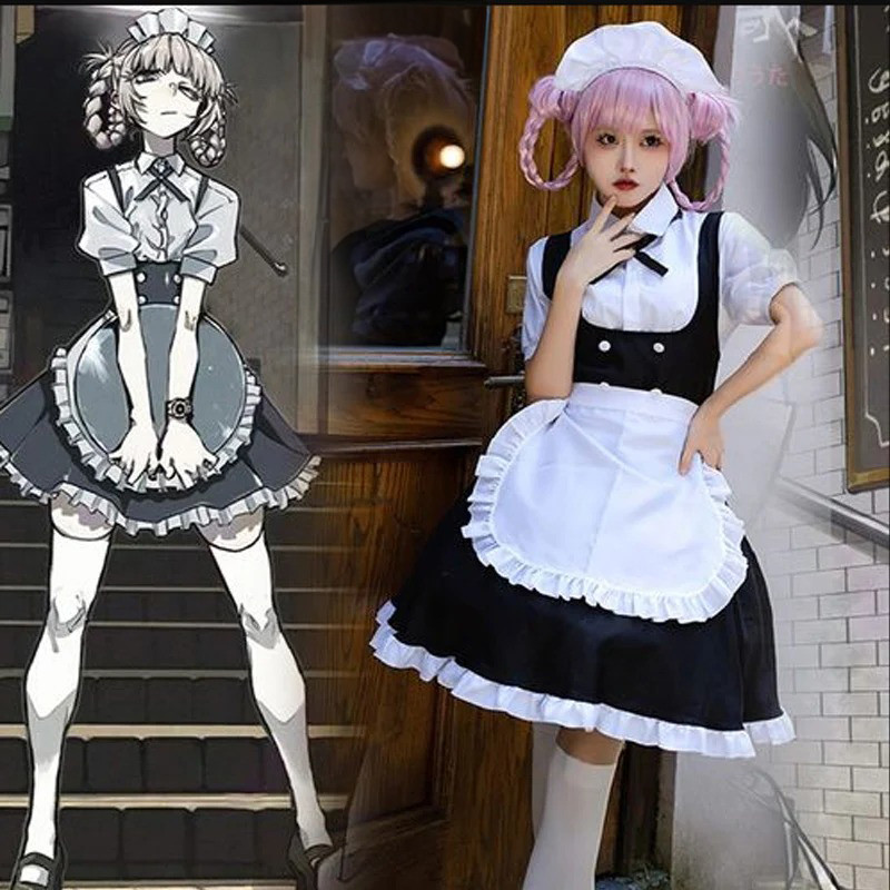 Call Of The Night Nanakusa Nazuna Costume - Maid Dress Hat Set Nanakusa Nazuna Cosplay