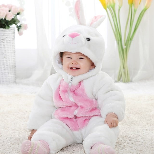 Baby White Rabbit Costume InCharacter - Onesie Jumpsuit White Rabbit Cosplay