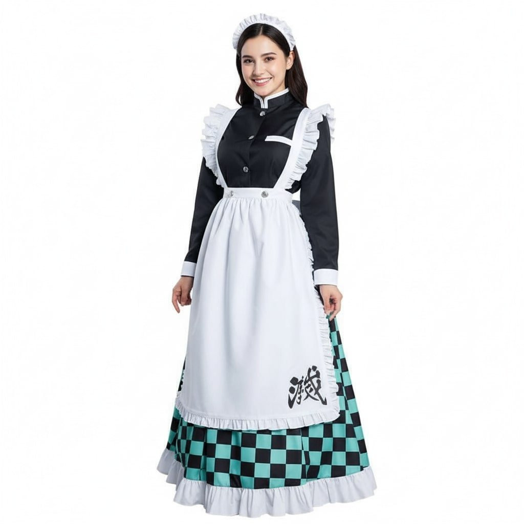 Demon Slayer Tanjiro Kamado Maid Costume - Maid Dress Tanjiro Cosplay