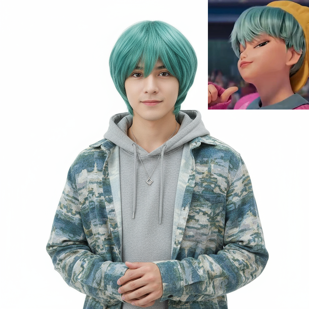 K-Pop Demon Hunters Saja Boys Baby Saja Wig - Saja Boys Baby Saja Costume Wig Prop