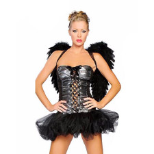 Women's Sexy Black Angel Costume
