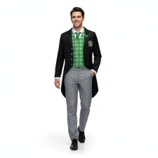 Black Butler Violet Gregory Costume - Green Vest Coat Pants Shirt Set Gregory Violet Cosplay