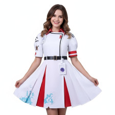 Egg Party Heather Heartless Nurse Costume - White Nurse Dress Heather Cosplay