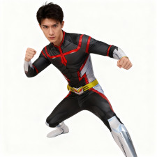 My Hero Academia All Might Toshinori Yagi Costume - Black Red Bodysuit All Might Cosplay