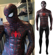 Spider-Man 2 Spider-Man Black Red Webbed Suit Costume - Bodysuit Spider-Man Black Red Webbed Suit Cosplay