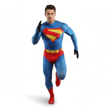 Superman Movie 2025 Superman Costume - Muscle Pattern Bodysuit Cape Superman Cosplay