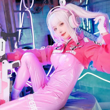 Nikke Goddess Of Victory Alice Costume - Pink Bodysuit Set Alice Cosplay