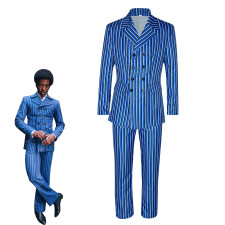 Doctor Who Fifteenth Doctor Costume - Blue Striped Suit Doctor Who Cosplay