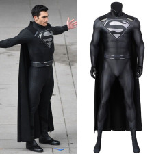 Zack Snyder's Justice League Superman Costume - Black Bodysuit With Cape Superman Cosplay
