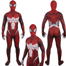 Spider-Man 2 Symbiote Suit Costume - Red Bodysuit Spider-Man 2 Symbiote Suit Cosplay