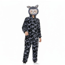 Labubu The Monsters Hidden ID Costume - Brown Grey Onesie Jumpsuit Mask Set Labubu Cosplay