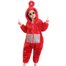 Teletubbies Po Costume - Red Onesie Jumpsuit Teletubbies Po Cosplay