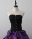Purple and Black Organza Taffeta Ball Gown Costume Gothic Dress