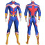 My Hero Academia All Might Toshinori Yagi Golden Age Costume - Blue Red Bodysuit All Might Cosplay