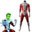 Teen Titans Beast Boy Retro 80s Costume - Red White Bodysuit Beast Boy Cosplay