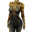 League of Legends Arcane Mel Medarda Awakened Costume - Gold Black Bodysuit Mel Medarda Cosplay
