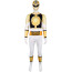 Mighty Morphin Power Rangers White Ranger Costume - Bodysuit Mask Set White Ranger Cosplay