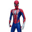Spider-Man 2 Advanced Default Suit Costume - Red Blue Bodysuit Mask Spider Man Cosplay